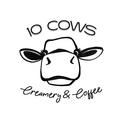 10 Cows Creamery & Coffee Logo